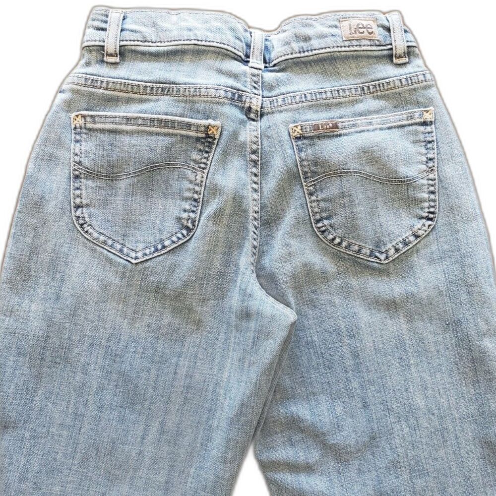 Lee - Relaxed Fit Jeans - Straight Leg - Mid Rise - Blue Wash - Women Size 2 - Picture 6 of 8